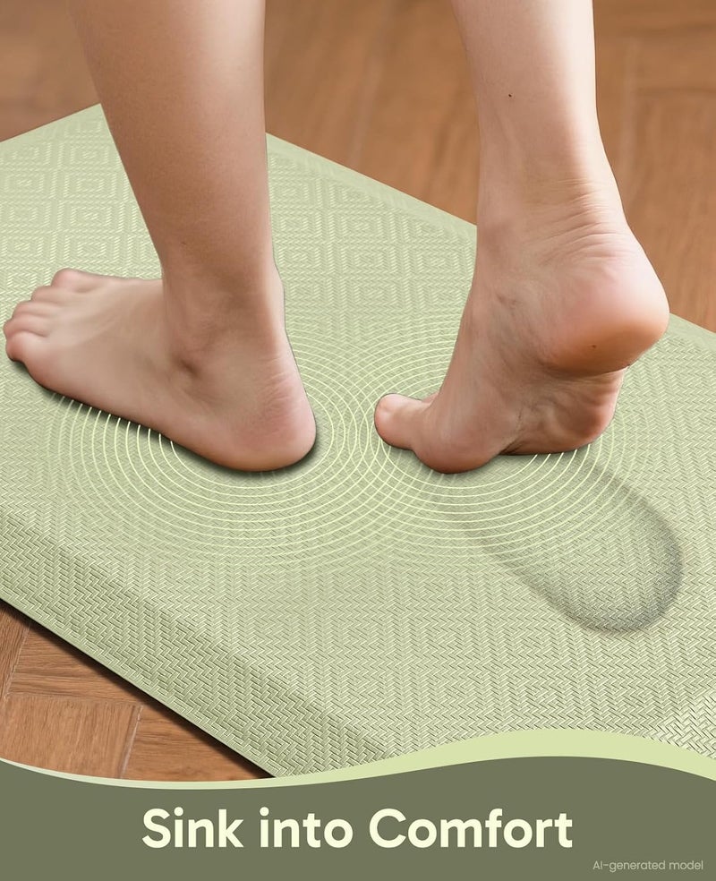 Ophanie Kitchen Mats for Floor, 3/4 Inch, 20x32 Anti Fatigue Cushioned Mat with 99+ Pairs of Anti-Slip Bottom Ridges,Kitchen Rugs,Waterproof,Comfort Ergonomic Standing Mat for Office,Home,Sink - Image 2