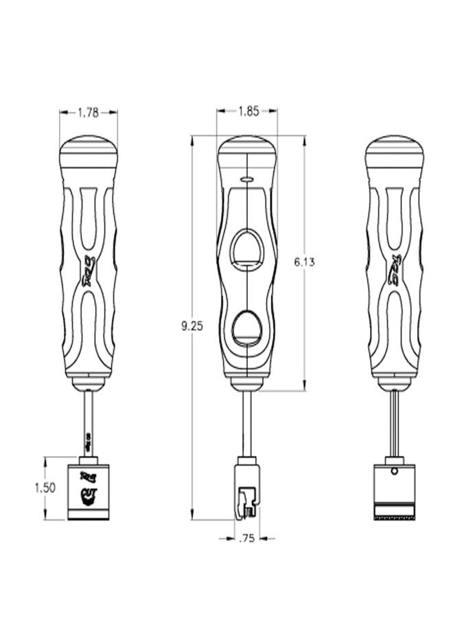 ICC 110 Punch Down Tool for 4-Pair Cable Termination and 110 Connecting Block Termination, 50kg High-Impact, Ergonomic Anti-Slip Grip, Cushioned Handle for Comfort and Precision - Image 3