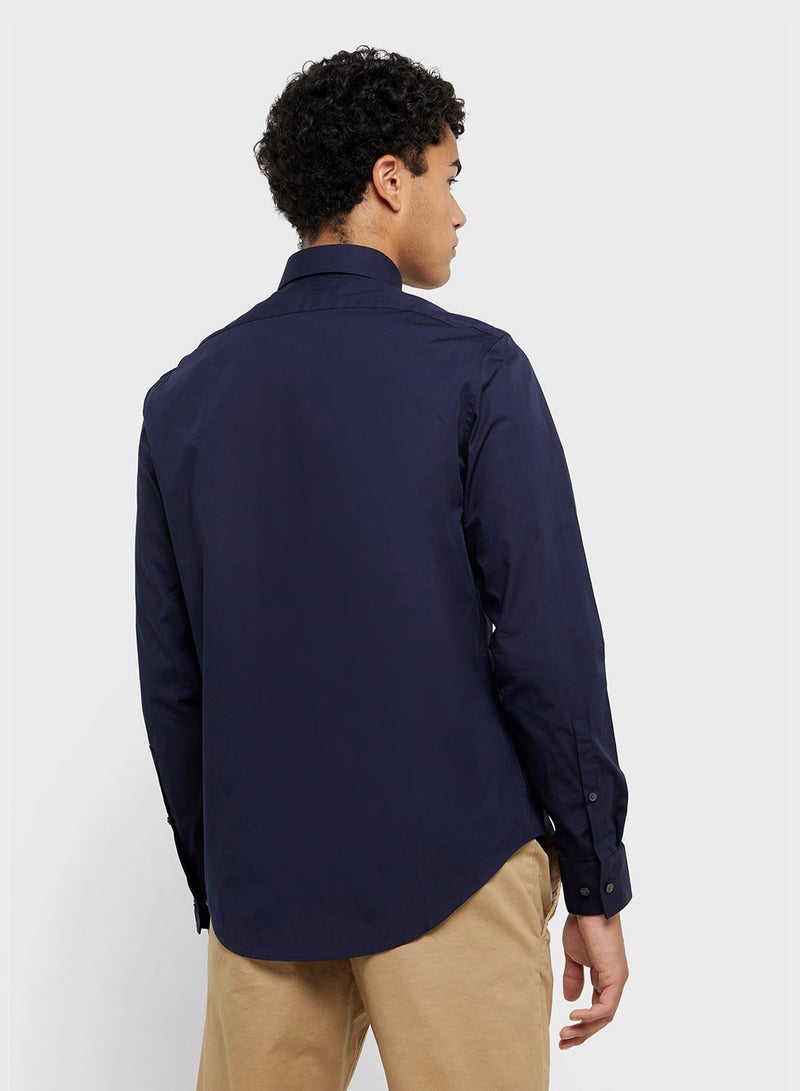 CALVIN KLEIN Regular Fit Stretch Poplin Dress Shirt - Image 2