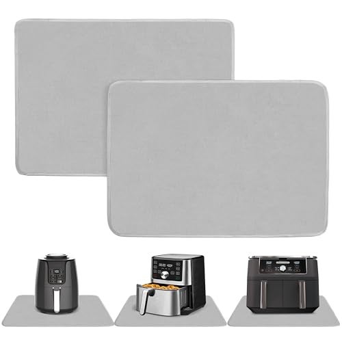 Amerbro Heat Resistant Mats for Countertop Firproof 16x24 in Heat Resistant Mats for Air Fryer Kitchen Countertop Protector for Air Fryer Coffee Maker Stand Mixer Toaster Oven 2PCS Grey - Image 1