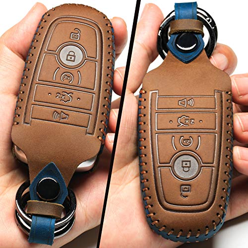 LYGKMU Cover Compatible with Ford Key Fob Case Suit for Keyless Remote Control（A-Brown） - Image 3