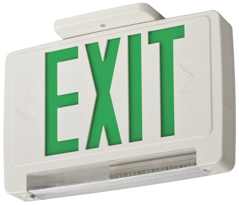 Lithonia Lighting ECBG LED M6 LED Exit and Emergency Light Bar Combo Fixture with Back Up Battery, Green Letters - Image 2