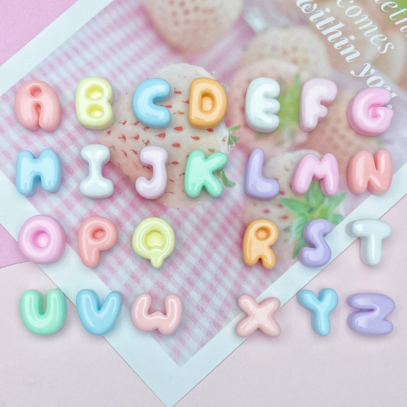 Mixed 26 Letters Resin Charms for DIY Phone Case Hair Clip - Image 3