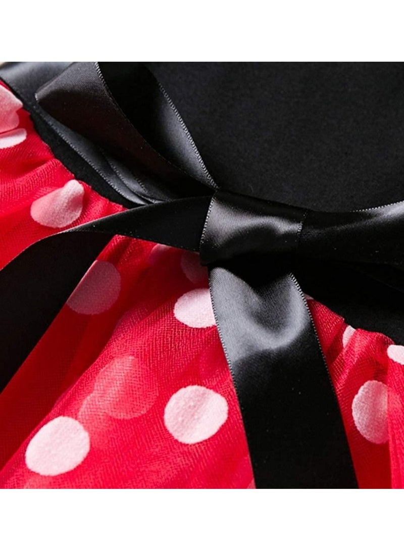 We Happy Polka Dot Tutu Princess Dress Sleeveless Birthday Party Carnival Pageant Clothes . - Image 3