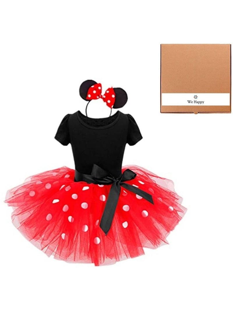 We Happy Polka Dot Tutu Princess Dress Sleeveless Birthday Party Carnival Pageant Clothes . - Image 1