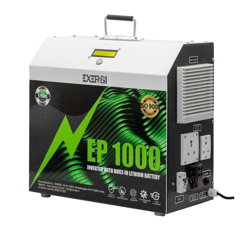EXERGI EP1000 Inverter with inBuilt Lithium Ion Battery  - Image 3