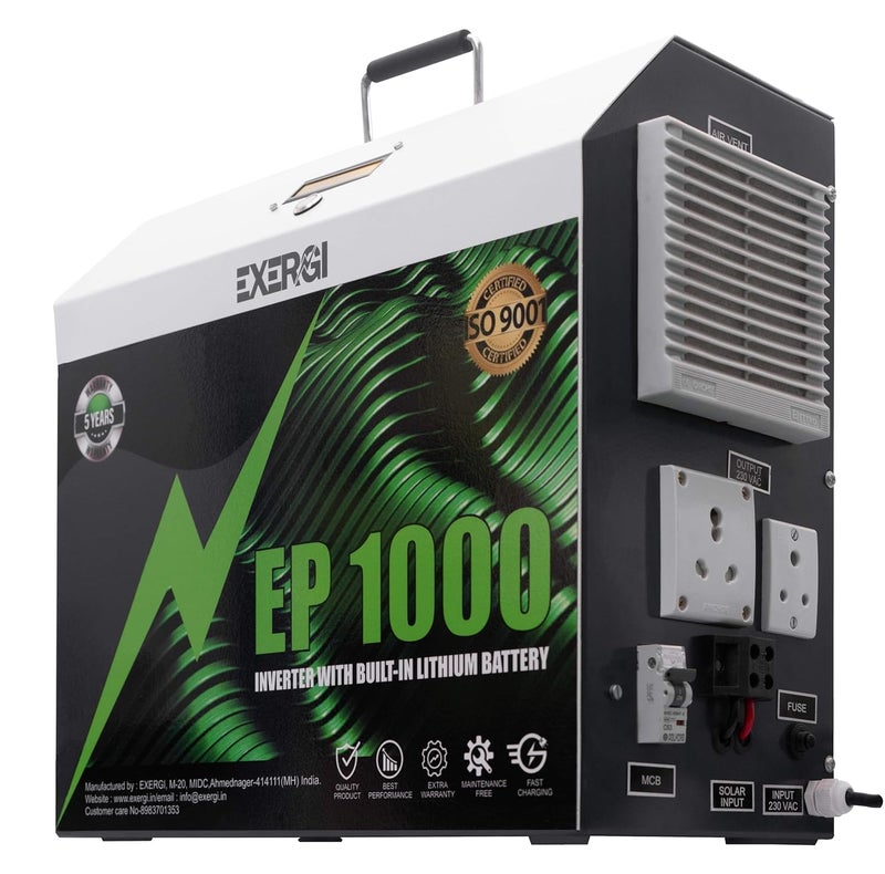 EXERGI EP1000 Inverter with inBuilt Lithium Ion Battery  - Image 2