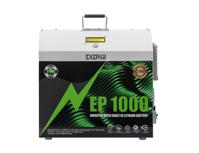 EXERGI EP1000 Inverter with inBuilt Lithium Ion Battery  - Image 1