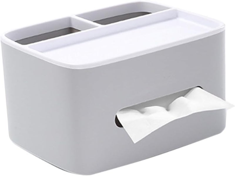 غطاء صندوق المناديل الأبيض حامل مكعب منظم للتخزين للمنزل والمكتب - Image 2