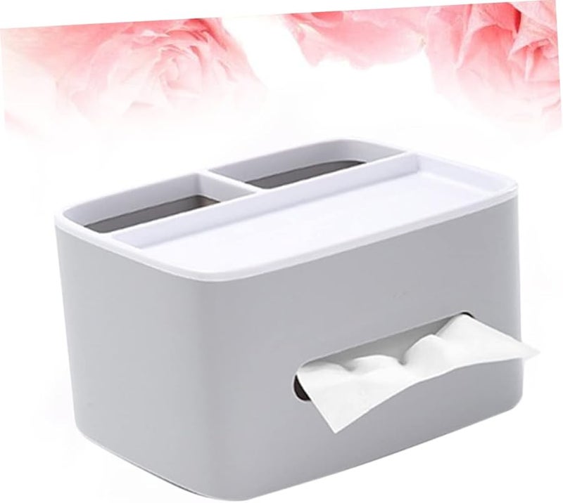 غطاء صندوق المناديل الأبيض حامل مكعب منظم للتخزين للمنزل والمكتب - Image 4