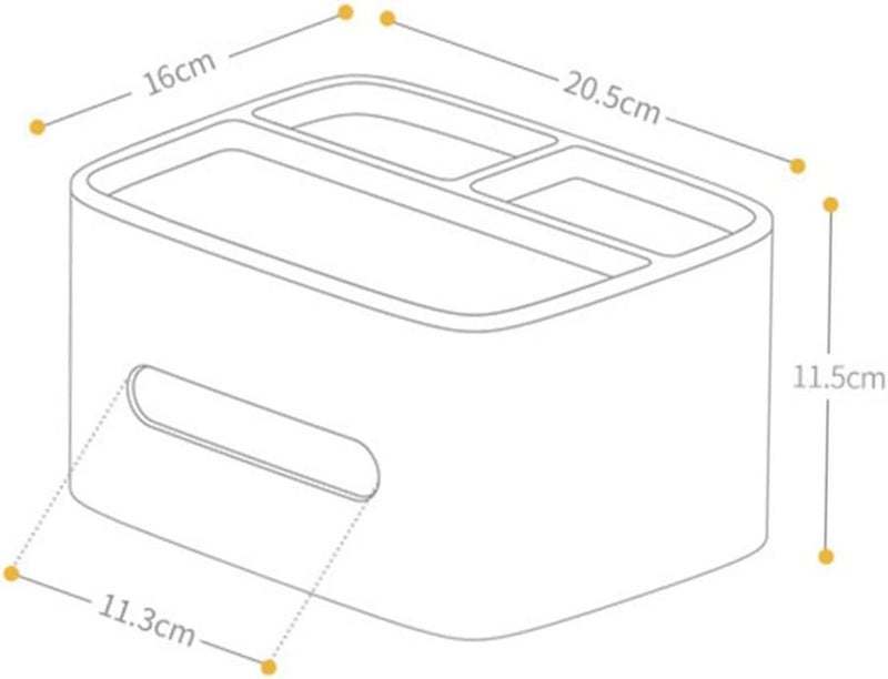 غطاء صندوق المناديل الأبيض حامل مكعب منظم للتخزين للمنزل والمكتب - Image 3