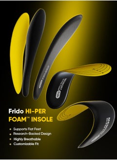 Frido Frido Hi Per Foam Max Comfort Insole For Men & Women, Relieves Arch Pain, Proprietary Hi Per Foam Orthotic Inserts, Pack of 1 Pair  - Image 2