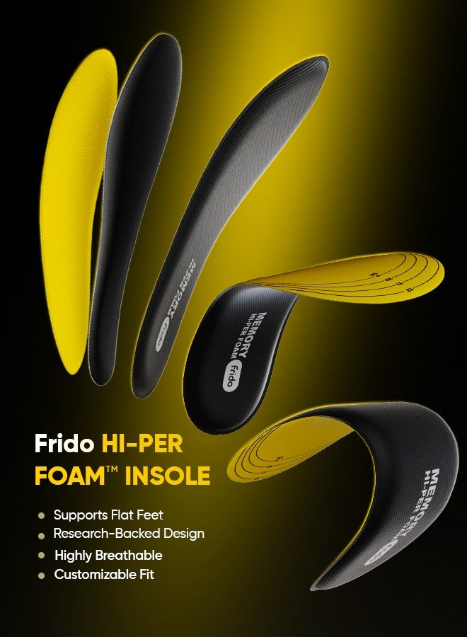 Frido Hi Per Foam Max Comfort Insole For Men & Women, Relieves Arch Pain, Proprietary Hi Per Foam Orthotic Inserts, Pack of 1 Pair - Image 2