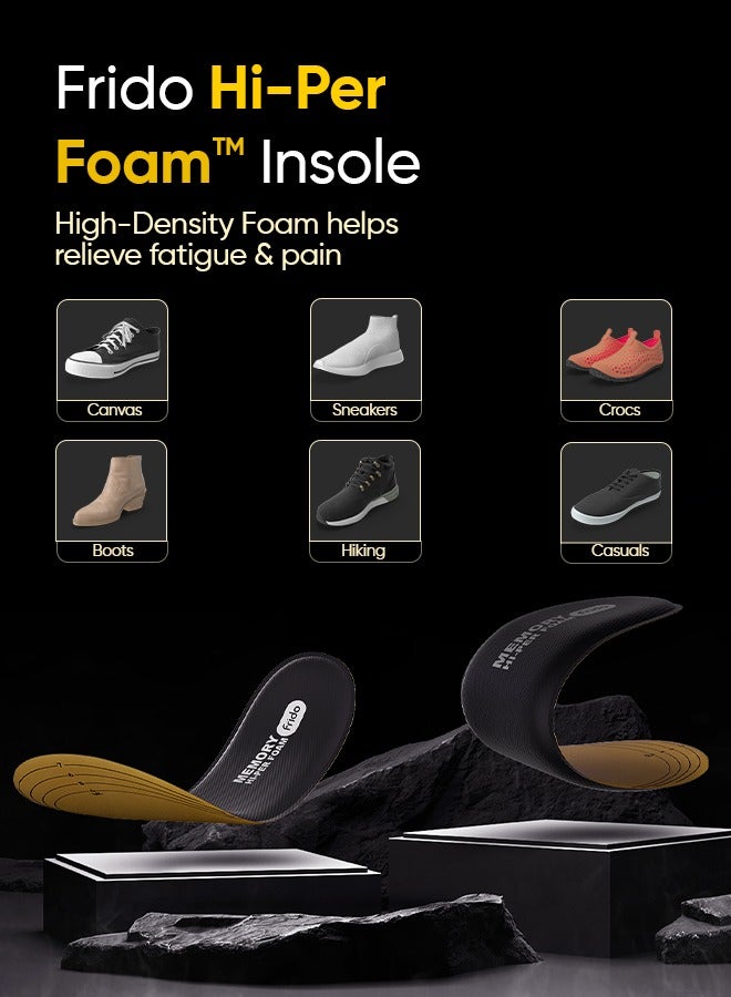 Frido Hi Per Foam Max Comfort Insole For Men & Women, Relieves Arch Pain, Proprietary Hi Per Foam Orthotic Inserts, Pack of 1 Pair - Image 5