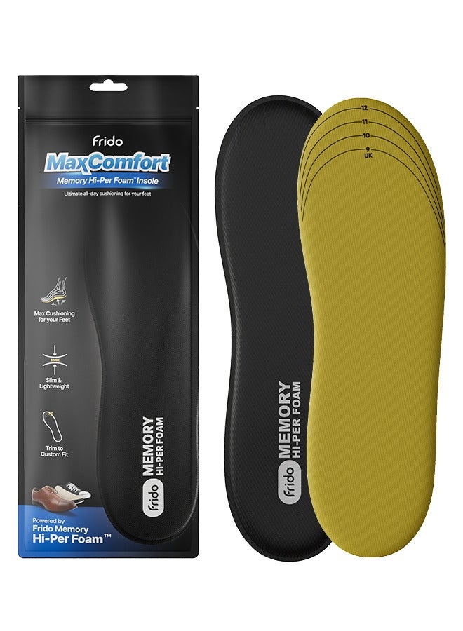 Frido Hi Per Foam Max Comfort Insole For Men & Women, Relieves Arch Pain, Proprietary Hi Per Foam Orthotic Inserts, Pack of 1 Pair - Image 1