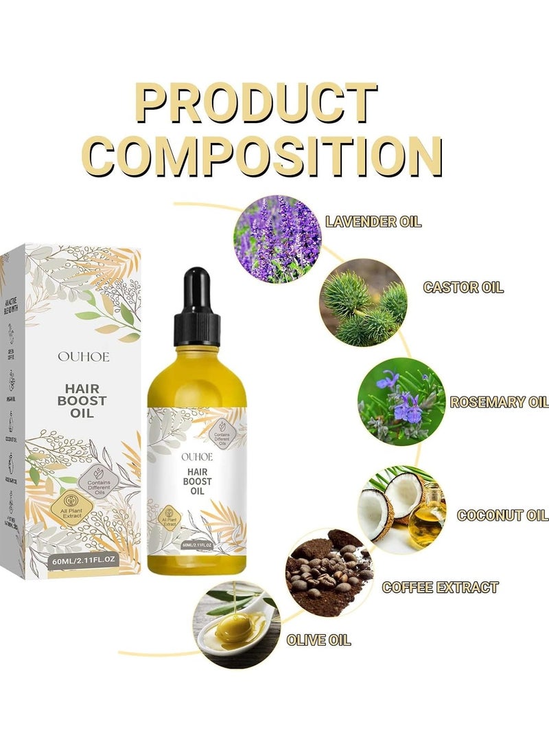 OUHOE - Hair Essential Oil, Natural Formula Hair Growth Essence, Nourishing Anti Hair Loss Dense Hair Essential Oil For Hair Growth, Smooth Thickening Rosemary Hair Oil For Repairing Damaged Hair - Image 1