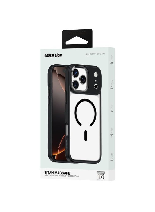 GREEN LION iPhone 17 Pro Max MagSafe Titan Case with High Grade Protection & Metal Buttons / Camera Protection / Comfortable Grip / Anti-Scratch / Drop Protection - Black - Image 3