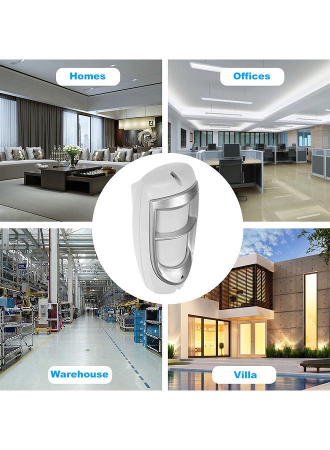 NIBEMINENT Wired PIR Motion Sensor White/Silver - Image 4