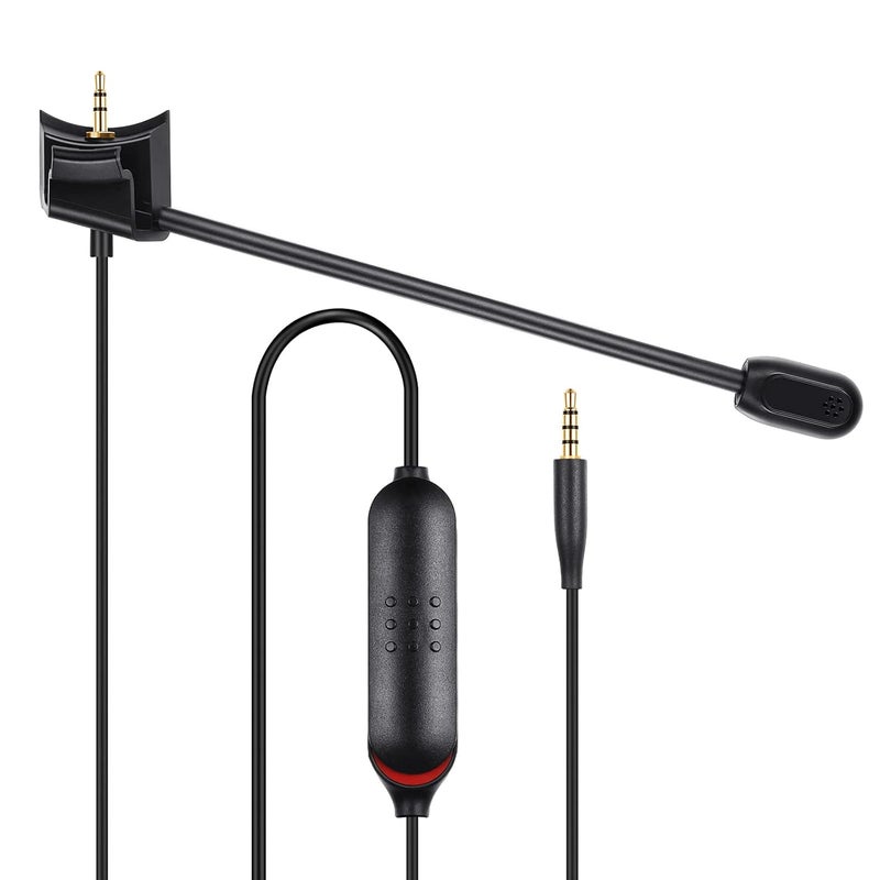 weishan Detachable Mic Replacement for Bose QuietComfort 35 II(QC35 II) & Quiet Comfort 35(QC35) Headphones, Boom Gaming Microphone with Mute Switch for Xbox One, PS4, PS5, PC - Image 1