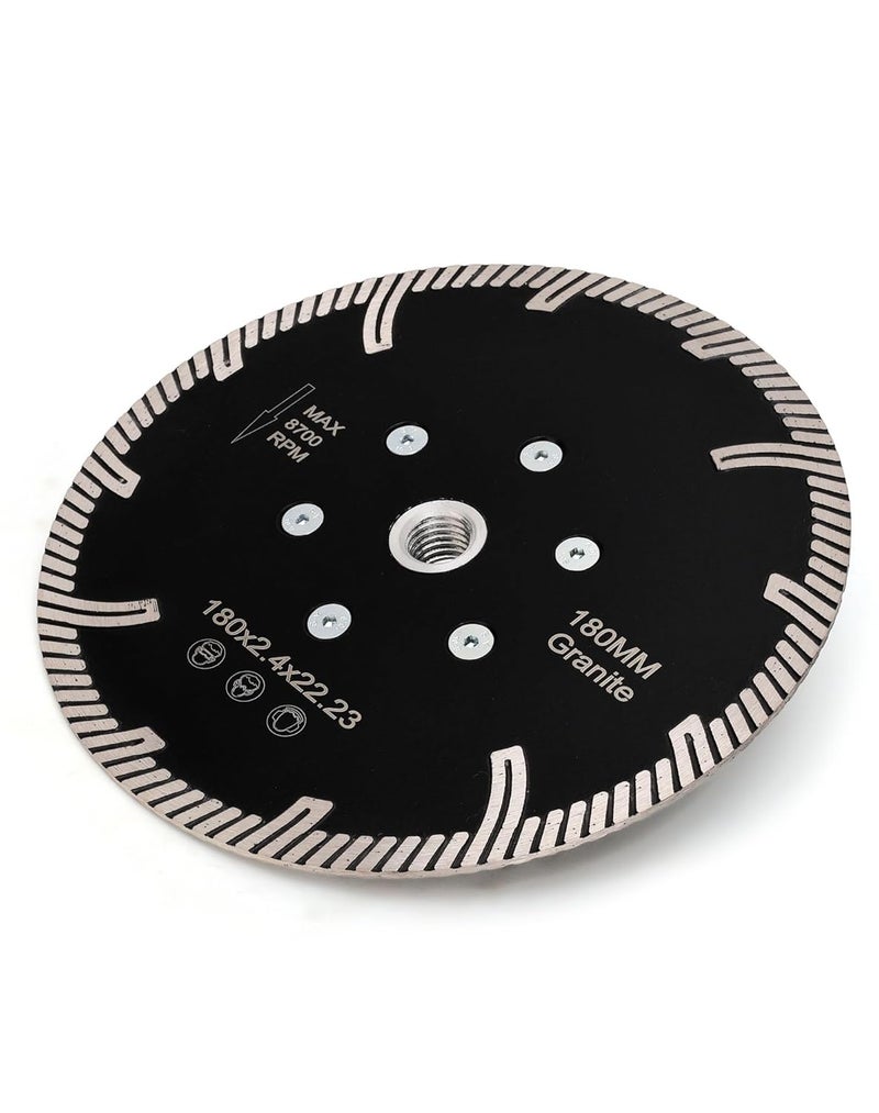 Casaverde 7" Turbo Continuous Rim Diamond Blades with Removable 5/8-11 Thread Cuts for Granite,Marble,Engineered Stone and Ceramic Tiles - Image 3