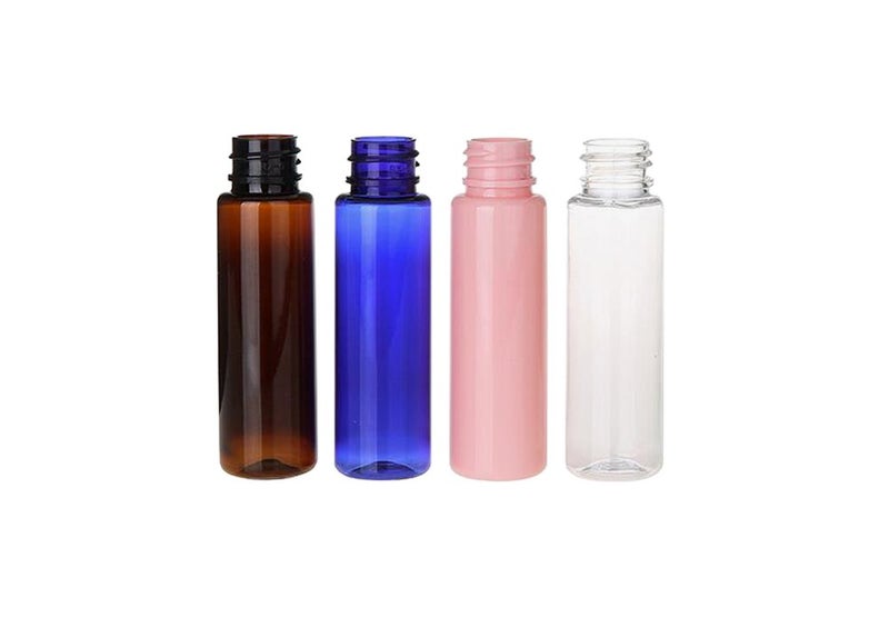 Elandy 6PCS 30ml/1oz Empty Plastic Pump Vial Packing Bottles with Transparent Cap-Face Cream Jar Pot Makeup Travel Cosmetic Storage Container Holder for Lotion Bath Shower Dispenser (Transparent+Pink) - Image 2