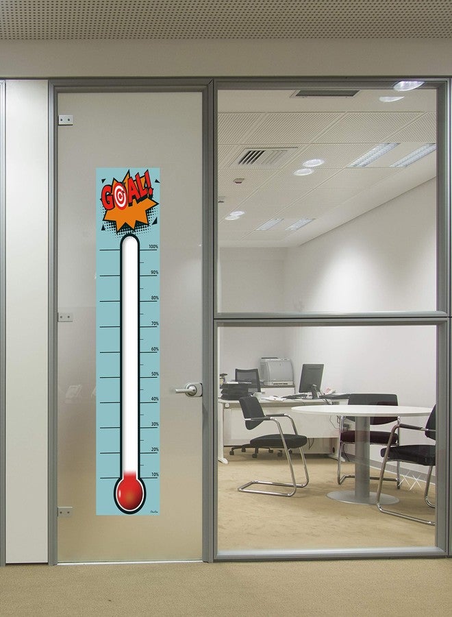 Clever Clean Goal Thermometer Chart Goal Tracker - 48"x12" Adhesive Dry Erase Fundraising Thermometer Sticker - Image 4