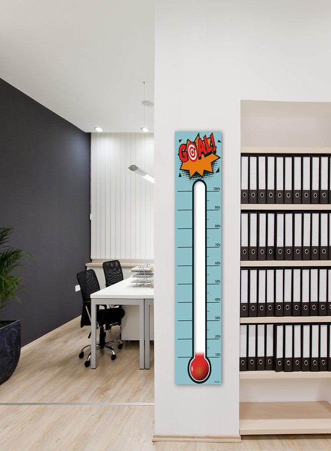 Clever Clean Goal Thermometer Chart Goal Tracker - 48"x12" Adhesive Dry Erase Fundraising Thermometer Sticker - Image 5