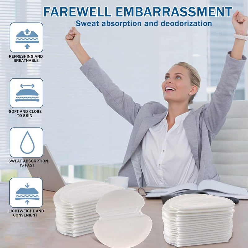 NYCTAN Armpit Sweat Pads Underarm Sweat Pads For Women And Men - Pure Cotton Disposable Underarm Pads Sweat Absorption Comfortable - Extra Adhesive Unflavored, Non Visible - 80pcs - Image 4