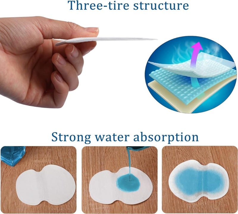 NYCTAN Armpit Sweat Pads Underarm Sweat Pads For Women And Men - Pure Cotton Disposable Underarm Pads Sweat Absorption Comfortable - Extra Adhesive Unflavored, Non Visible - 80pcs - Image 3