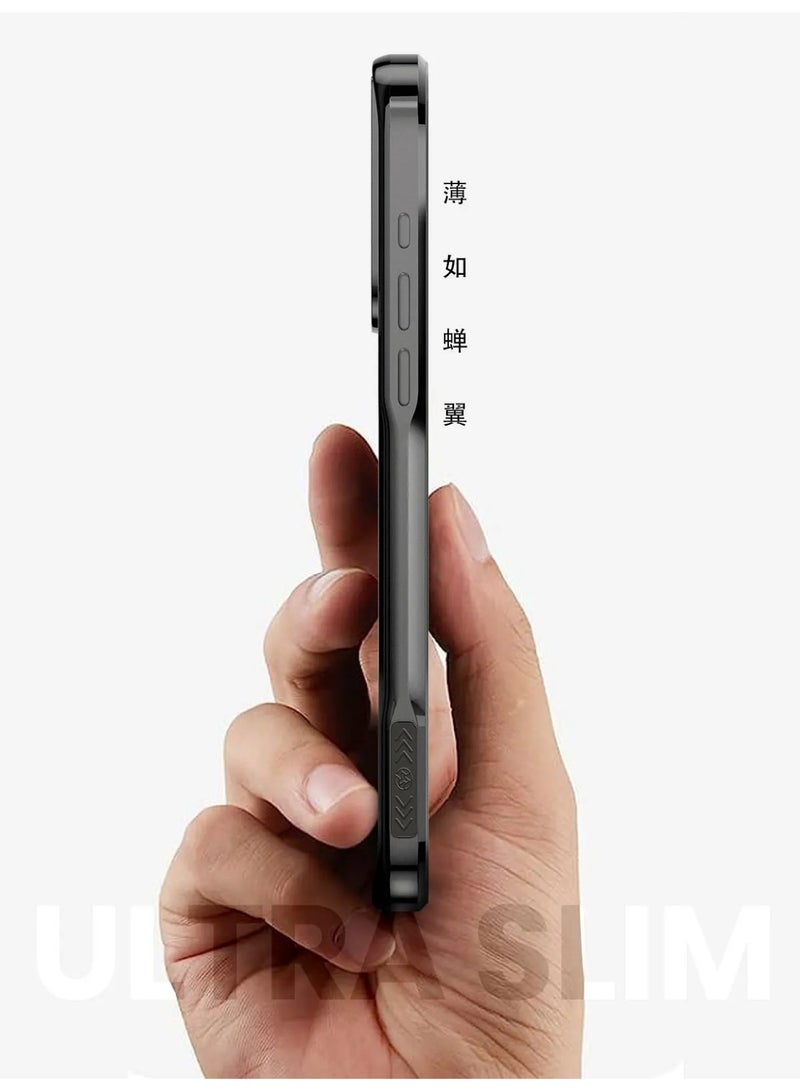 Plating Frame Transparent Armor Case For iPhone 11 Magnetic For Magsafe Wireless Charge Armor Cover (Titanium) - Image 2