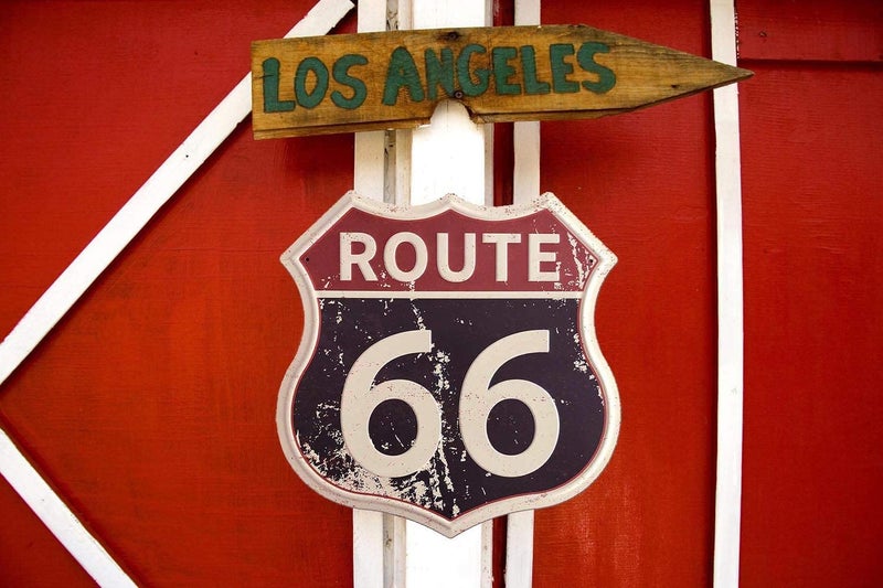 SUDAGEN Route 66 Signs Vintage Road Signs High Way Metal Tin Sign for Wall Decor 12" x 12" (Route 66) - Image 2