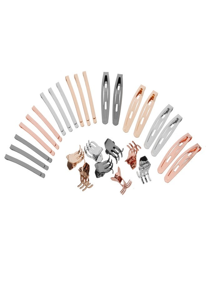 L. Erickson Deluxe Clip & Go Hair Clip Set - Gold/Silver/Rose Gold/Gunmetal - Image 2