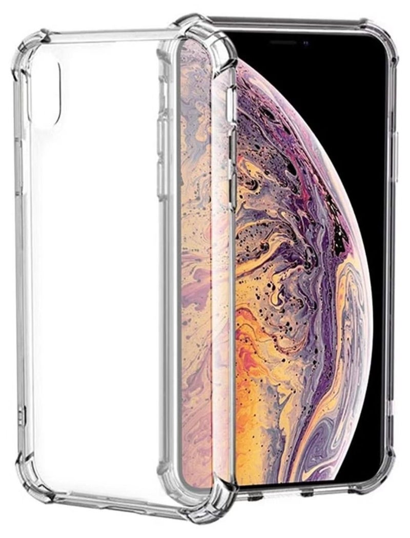 iPhone X/XS Case,Crystal Cover Case [Shock absorption] with Transparent Plastic Back Plate - Clear