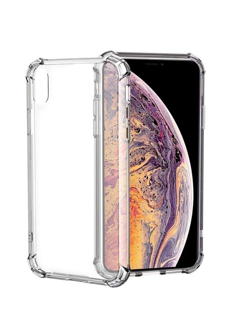 iPhone X/XS Case,Crystal Cover Case [Shock absorption] with Transparent Plastic Back Plate - Clear