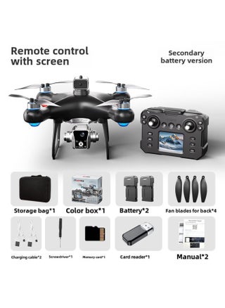 KY102 Brushless Unmanned Aerial Vehicle Screen-controlled Electronic Control Aerial Photography Quadcopter Optical Flow Obstacle Avoidance Remote Control Aircraft-Color:Black  - 2 Electric Version - pzsku/Z4D0C0EFA7FA5030CD6A7Z/45/1746210732/8c7e37e0-e6d8-4f6b-98fb-5f4f6846ea7b
