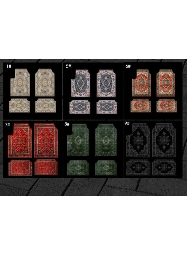 انسجام 4 قطع من سجادات أرضيات السيارات الفاخرة المقاومة للخدش والحماية الداخلية للسيارة سهلة الصيانة ومتوافقة مع المركبات وسيارات الدفع الرباعي والشاحنات وسجادات أرضيات السيارات - Image 5