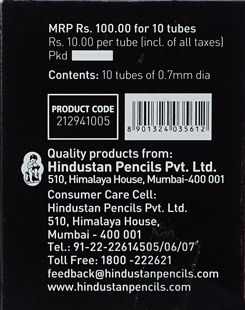 NATARAJ Lead Pointz 0.7mm 2BH Refill for Mechanical Pencils, Smooth Dark Lead, Break Resistant, Comfortable Grip for Writing, Everyday Writing Activities (Pack of 10) - Image 2