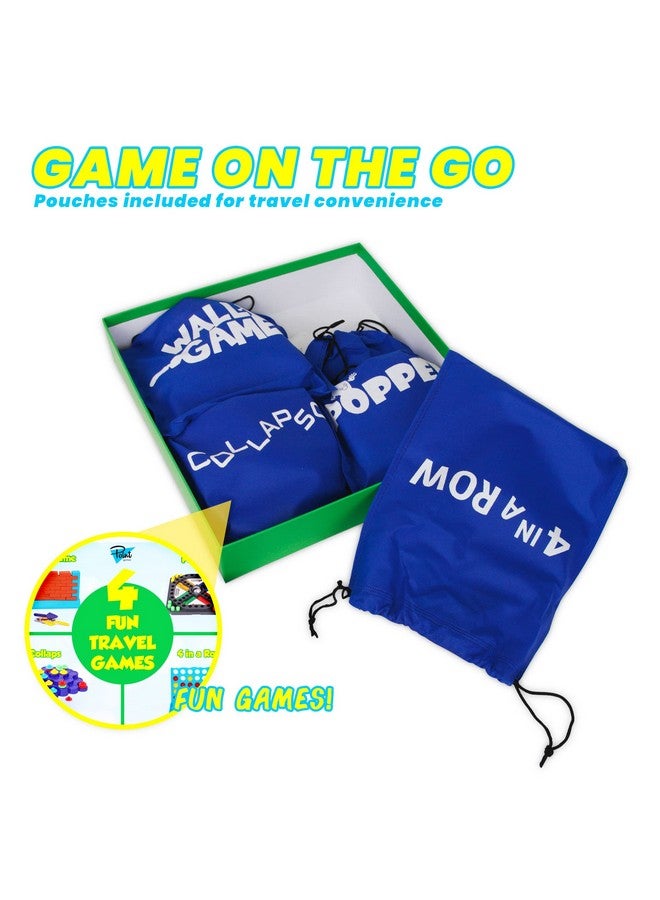Point Games Travel Games 4-in-1 Airplane Travel Essentials, Road Trip Essentials Kids Fun Games, Easy Storage & Travel Friendly, Critical Thinking and Brain Development Skills - Image 3