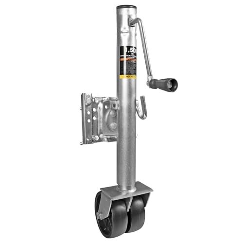 Torin 1500 lbs Trailer Jack with Wheel, Heavy Duty Swivel Boat Trailer Jack, 13" Lift, Bolt-on Trailer Tongue Jack for RV Boat - Image 1