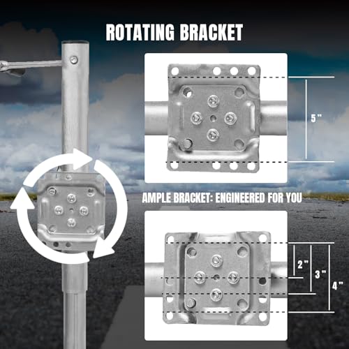 Torin 1500 lbs Trailer Jack with Wheel, Heavy Duty Swivel Boat Trailer Jack, 13" Lift, Bolt-on Trailer Tongue Jack for RV Boat - Image 4
