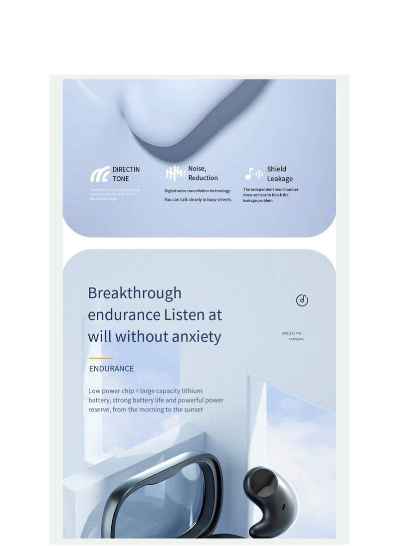 Ruicheng Wireless Bluetooth 5.3 earphones, suitable for both men and women's work and exercise, non in ear black  - Image 3