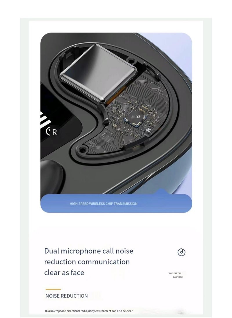 Ruicheng Wireless Bluetooth 5.3 earphones, suitable for both men and women's work and exercise, non in ear black  - Image 4