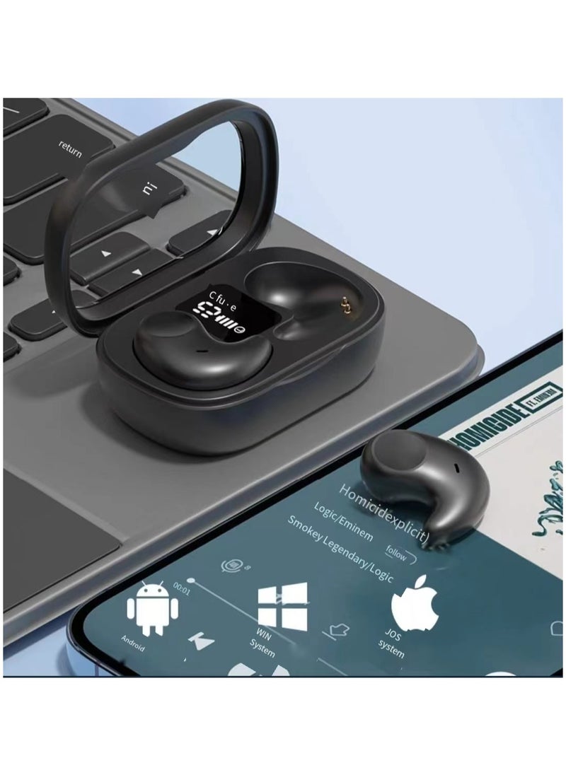 Ruicheng Wireless Bluetooth 5.3 earphones, suitable for both men and women's work and exercise, non in ear black  - Image 5