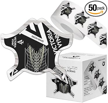 VICTORIA VYNN NAIL FORMS BLACK 50pcs