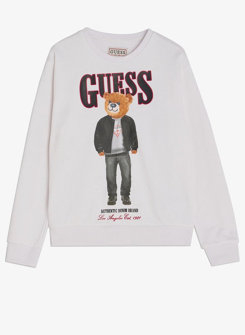 GUESS Youth Graphic Crew Neck Sweatshirt - Image 2