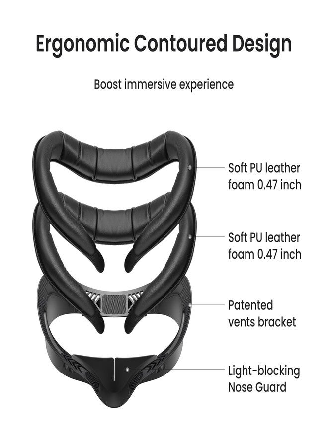 KIWI design V4 Facial Interface Pad Compatible with Quest 3S, 2 Pack - Image 3