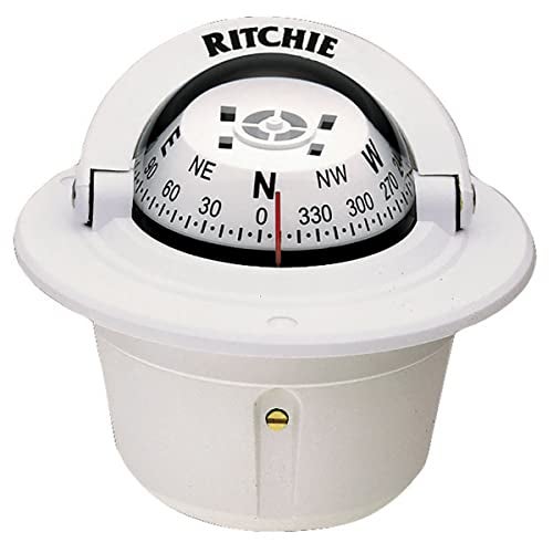 Ritchie Explorer Flush Mount Compass White F50W