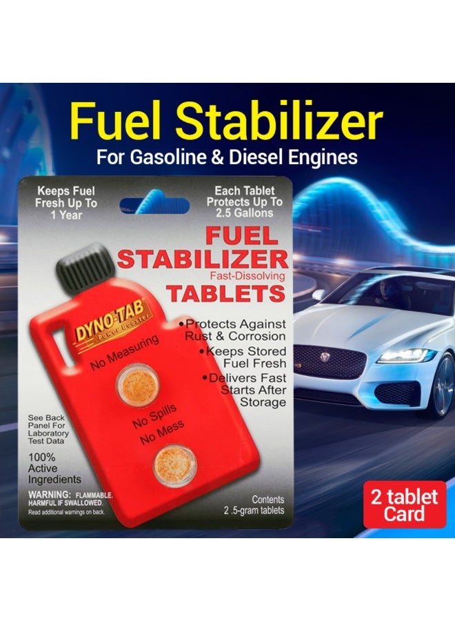 داينو-تاب دينوتاب مثبت وقود 64272 – يزيد القوة والأداء، يرفع رقم الأوكتان، يضيف مادة تزييت، يقلل الطرق والاحتكاك والتآكل – عبوة تحتوي على قرصين (قرص واحد يعالج 9.4 لتر - Image 1