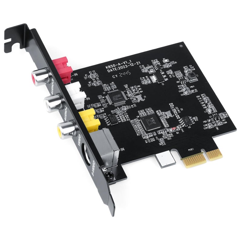 DigitPro PCIE Video Capture Card, Ultra-Low Latency Pass-Through Capture Board for Retro Gaming & Legacy AV Devices, Compatible with Windows 8/10/11 & Linux - Image 1