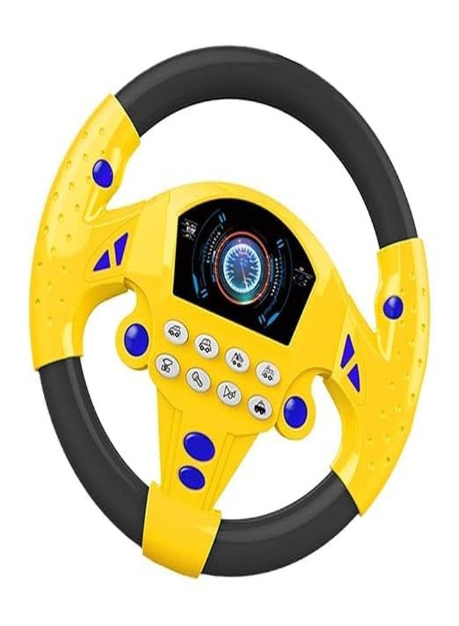 DNGM Creation Steering Wheel Toy for Kids Simulation Driving Car Toy with Light & Sound Mode Experience The Fun of Driving Car Toys - Little Driver Steering Wheel (Yellow - B) - Image 2